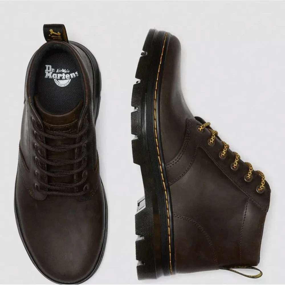 NIB Dr. Martens Men's 9 Women's 10 Bonny Brown Crazy Horse Boots 26794207 $130